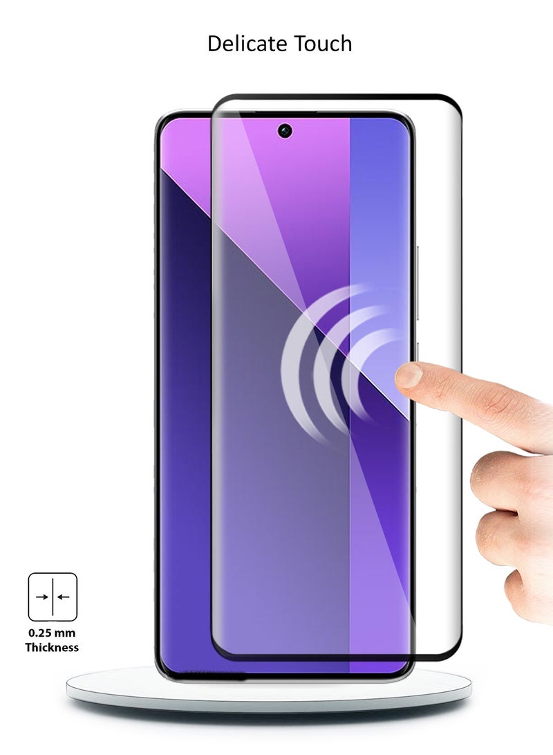 Wtech Xiaomi Redmi Note 13 Pro+ / Xiaomi Redmi Note 13 Pro Plus 5G 2023 Premium E2E Full Glue Full Cover Tempered Glass Screen Protector (MSGECN) - Clear/Black - Image 5