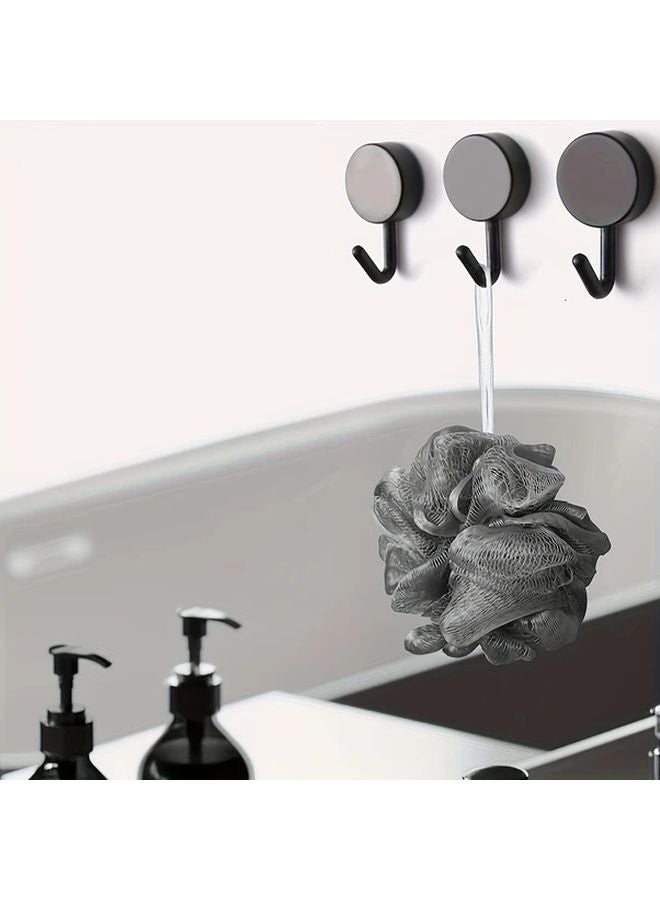 6Pcs Black Self Adhesive Wall Hooks No Drilling Strong Adhesive Kitchen Bathroom - Image 1