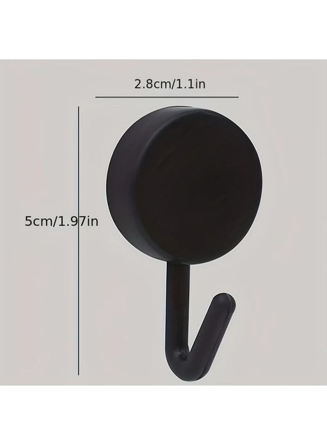 6Pcs Black Self Adhesive Wall Hooks No Drilling Strong Adhesive Kitchen Bathroom - Image 4