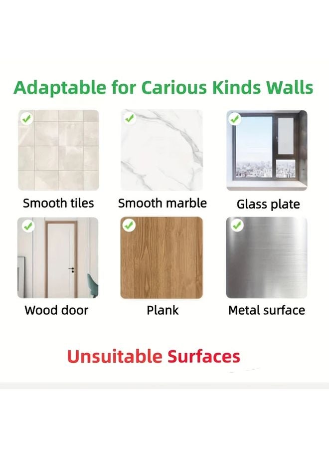 6Pcs Black Self Adhesive Wall Hooks No Drilling Strong Adhesive Kitchen Bathroom - Image 5