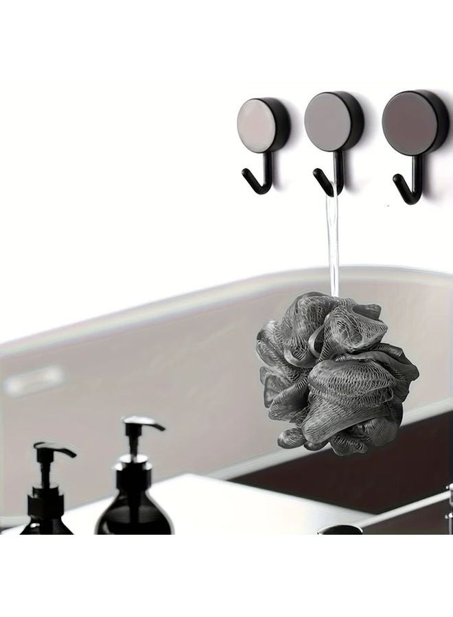 6Pcs Black Self Adhesive Wall Hooks No Drilling Strong Adhesive Kitchen Bathroom - Image 2