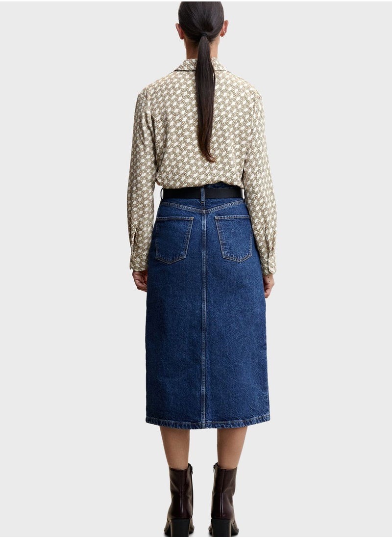 Printed Button Down Shirt