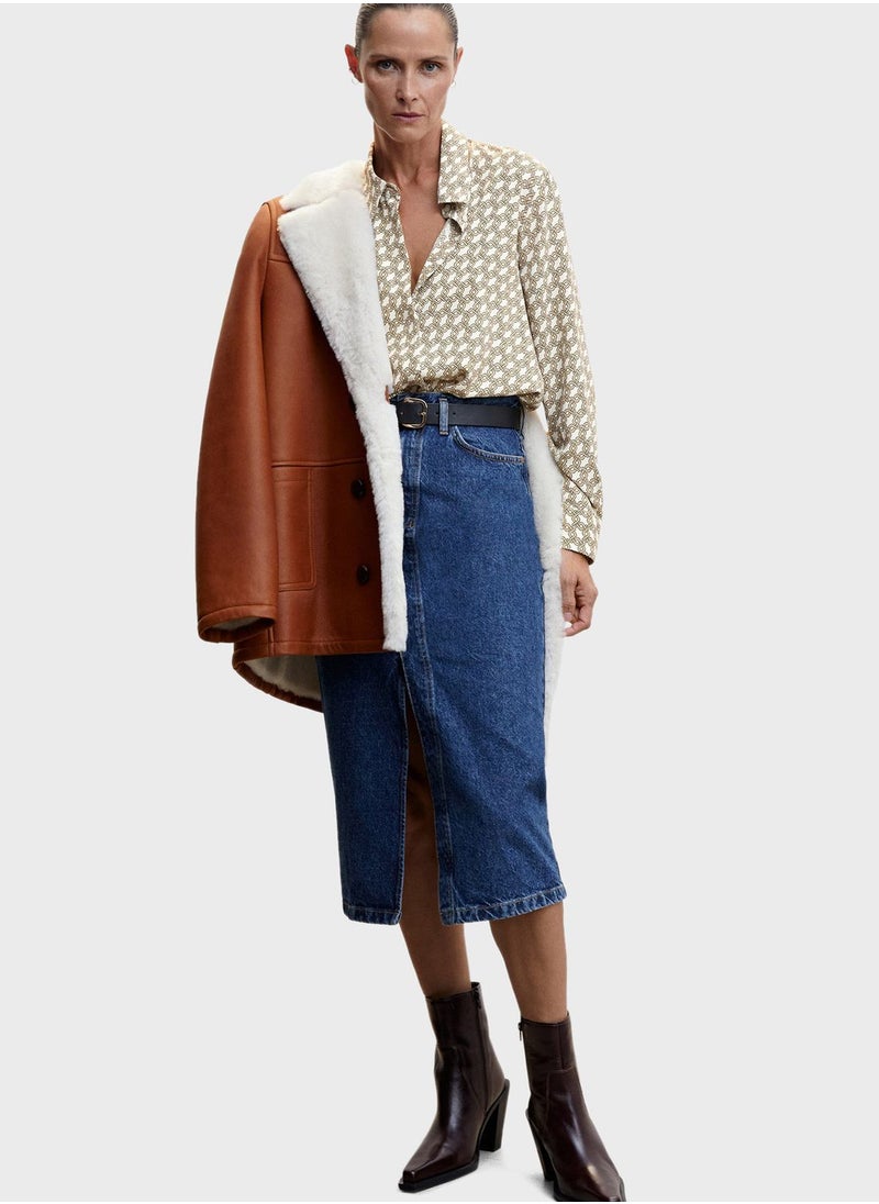 Printed Button Down Shirt