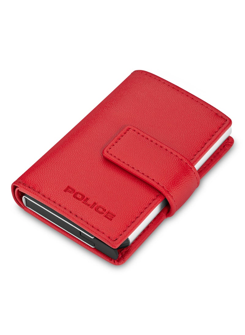 POLICE Javlon Vegan Leather & Alloy Men's Automatic Card Case, RFID Safe  - Image 1