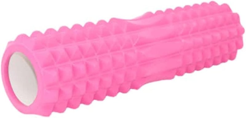 Marshal Fitness Yoga Column Foam Massage Muscle Roller Workout From Home Foot Roller Massager Yoga Brick balance bar stick relax muscle deep Multicolor (pink)- Mf-0113-45cm