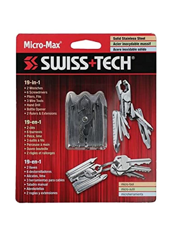 SWISS+TECH - Swiss+Tech Micro-Max 19-In-1 Stainless Steel Micro-Tool Silver - Image 1