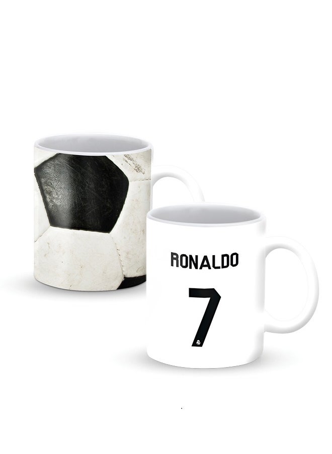Stylizedd (Pack of 2) Designer Printed Coffee Mug with Heavy Duty Handle 11oz Ceramic Personalised Gift Mugs Cup [Microwave Safe & Dishwasher Proof] - Design5 