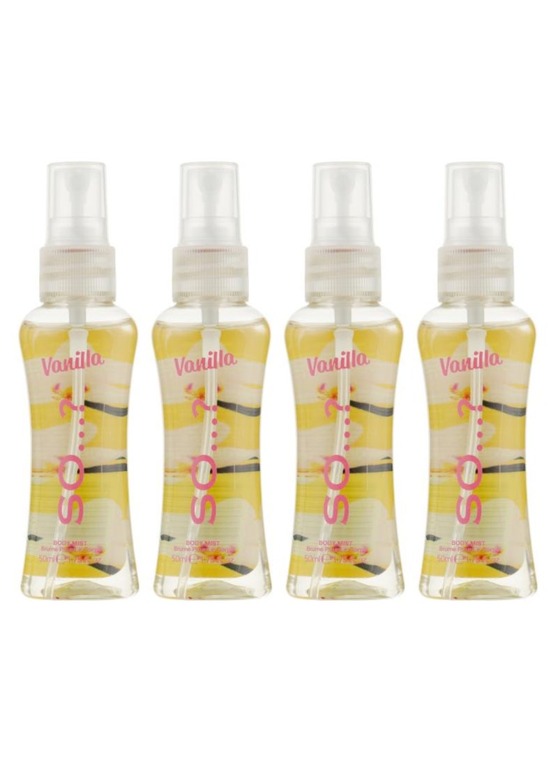 So..? Vanilla Body Mist 50*4ml - Image 1