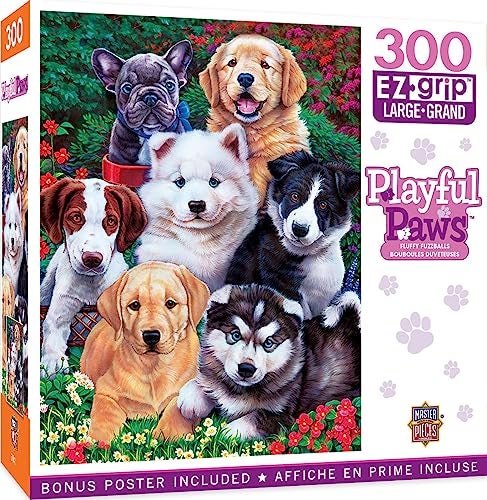 MasterPieces 300 Piece EZ Grip Jigsaw Puzzle - Fluffy Fuzzballs - 18"x24" - Image 1