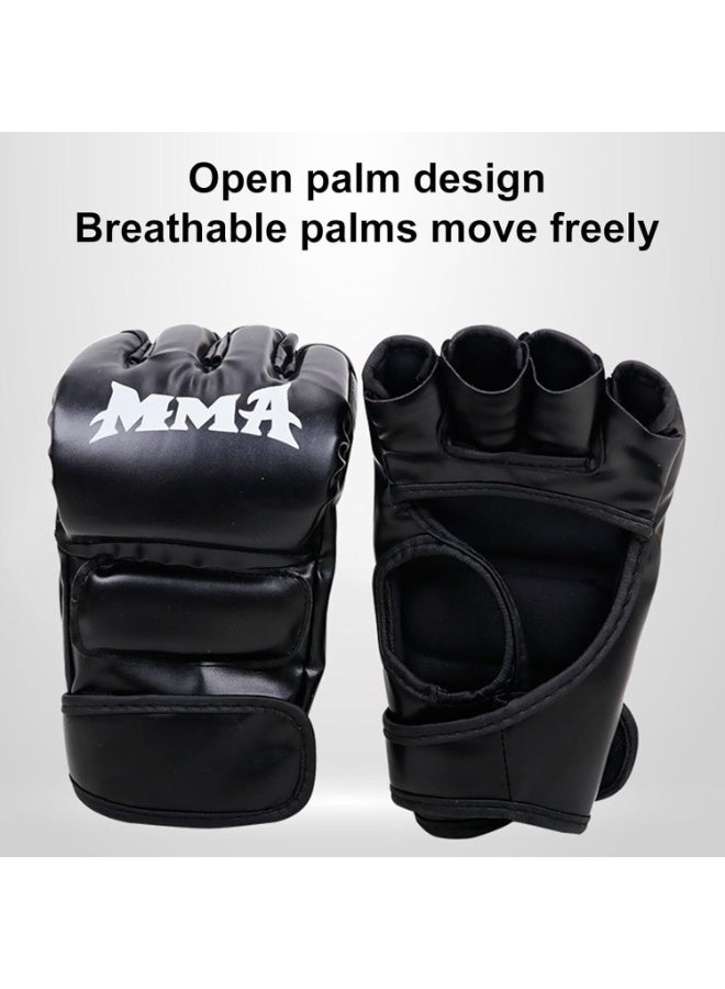 DIOTTI MMA Boxing Gloves, Half Finger Open Palm Punching Gloves for Martial Arts, Training, Fitness, Kickboxing - Image 3
