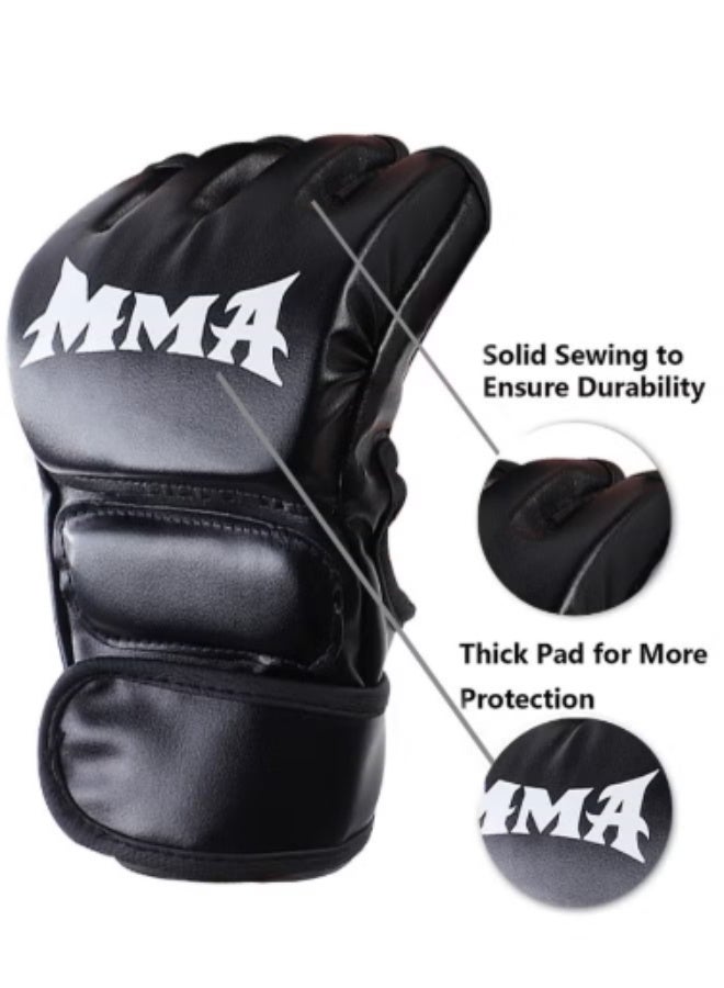 DIOTTI MMA Boxing Gloves, Half Finger Open Palm Punching Gloves for Martial Arts, Training, Fitness, Kickboxing - Image 4