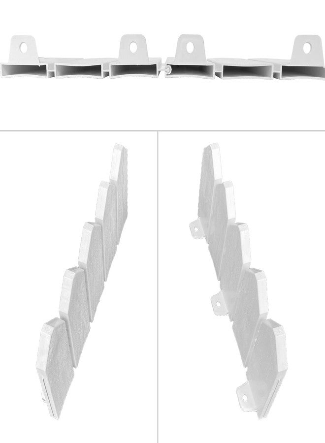 ARRYNTHEON Landscape Edging Kit 6.7 in Tall Double-Sided Wood Grain Appearance Garden Edging Border 10 Foot, Flower Bed Edging with 30 Anchoring Spikes (White) - Image 4