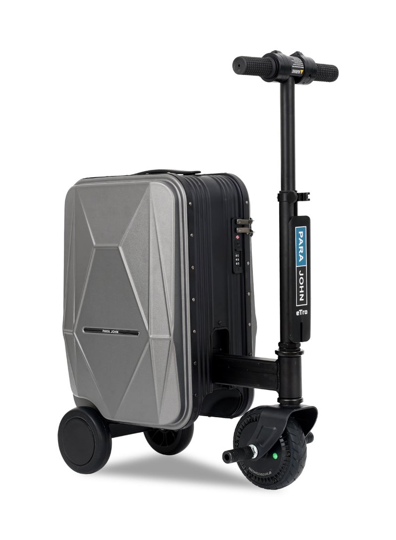 Parajohn Etro Cabin Size 20 inches Rideable Aluminum + Polycarbonate Rechargeable Electric Suitcase Scooter - Image 1