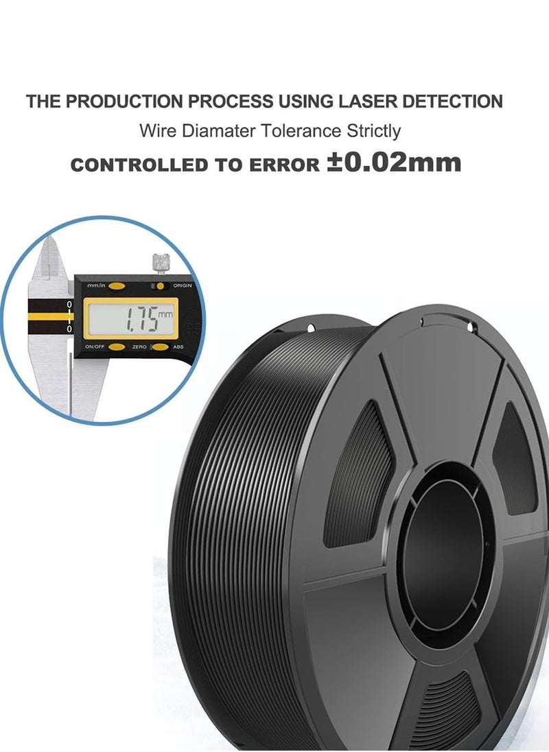 ALPNEGINE Matte PLA Filament Black 1.75mm 1KG , 3D Printer Material with Spool Vacuum Pack, Dimensional Accuracy +/- 0.02mm, 340m Length , Fit for Most FDM 3D Printers  - Image 4