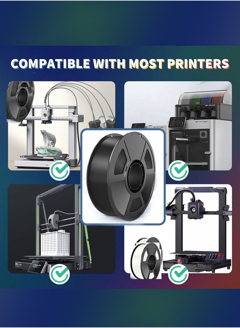 ALPNEGINE Matte PLA Filament Black 1.75mm 1KG , 3D Printer Material with Spool Vacuum Pack, Dimensional Accuracy +/- 0.02mm, 340m Length , Fit for Most FDM 3D Printers  - Image 5
