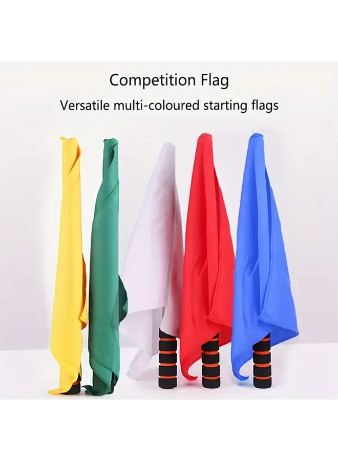 2 Pack Red Stainless Steel Referee Flags With Ergonomic Handles For Sports Track Field Soccer Basketball Tennis Badminton Table Tennis Traffic Control Durable Referee Accessories Sleek Design Sturdy Construction - Image 4