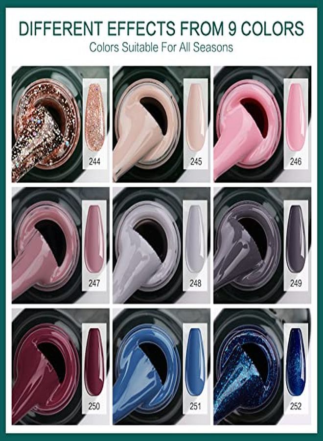 morovan Gel Nail Polish Kit With U V Light - 9 Colors 48W Led Nail Lamp Gel Nail Polish Gray Pink Nude Nail Art Diy Salon Suitable For Any Season - Image 2