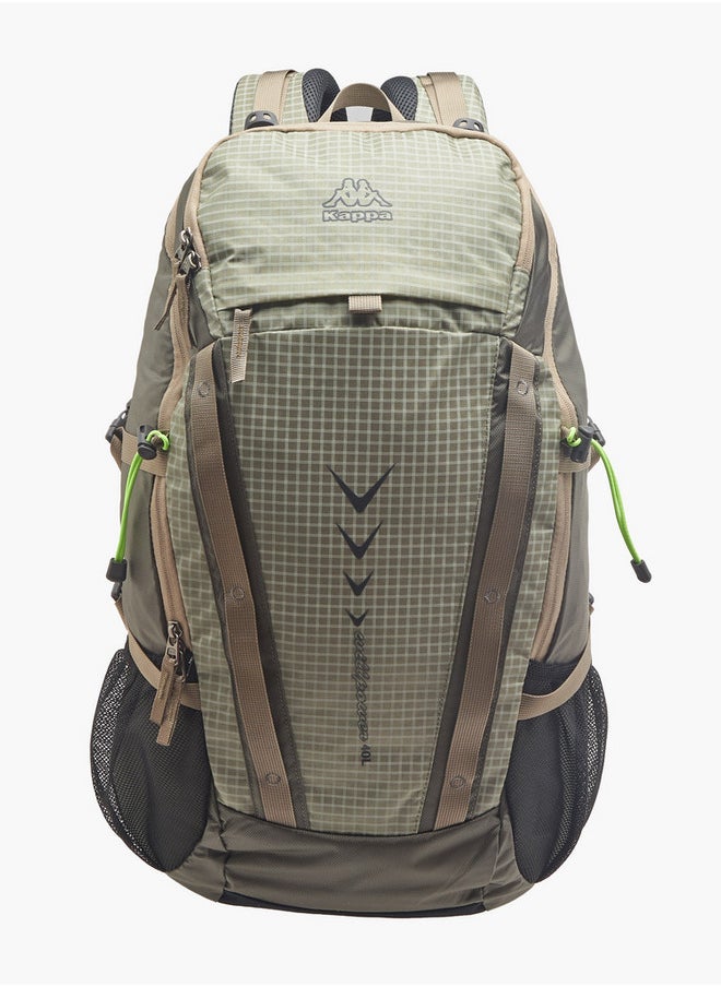 Kappa Men's Logo Print Backpack with Zip Closure and Adjustable Strap - 34x54x16 cm  - Image 1