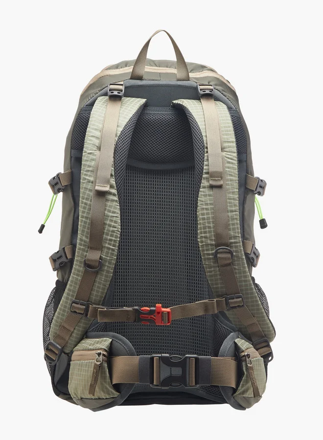 Kappa Men's Logo Print Backpack with Zip Closure and Adjustable Strap - 34x54x16 cm