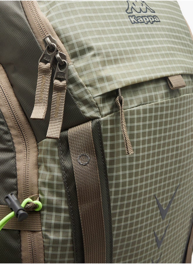 Kappa Men's Logo Print Backpack with Zip Closure and Adjustable Strap - 34x54x16 cm  - Image 5
