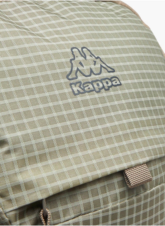 Kappa Men's Logo Print Backpack with Zip Closure and Adjustable Strap - 34x54x16 cm  - Image 4