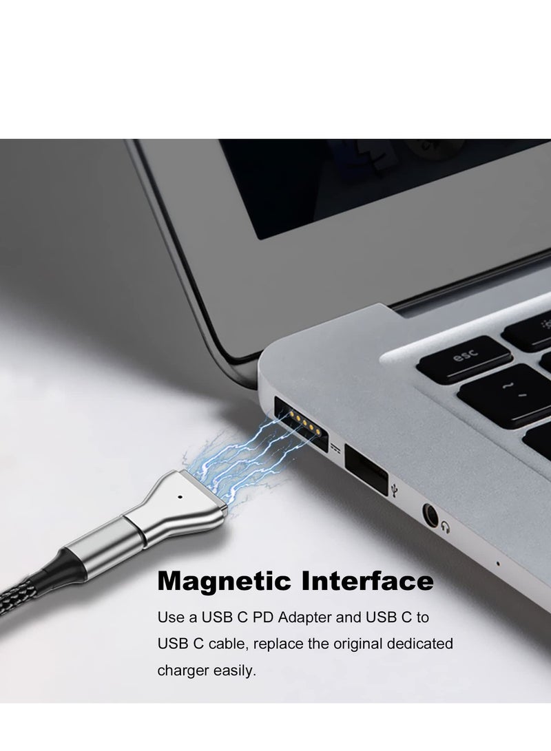 USB-C to Magnetic T-Tip Adapter, Type-C to Magnetic T-Head Converter for Fast Charging, PD 100W Compatible with 2013-2015 MacBook Pro and Air. - Image 2