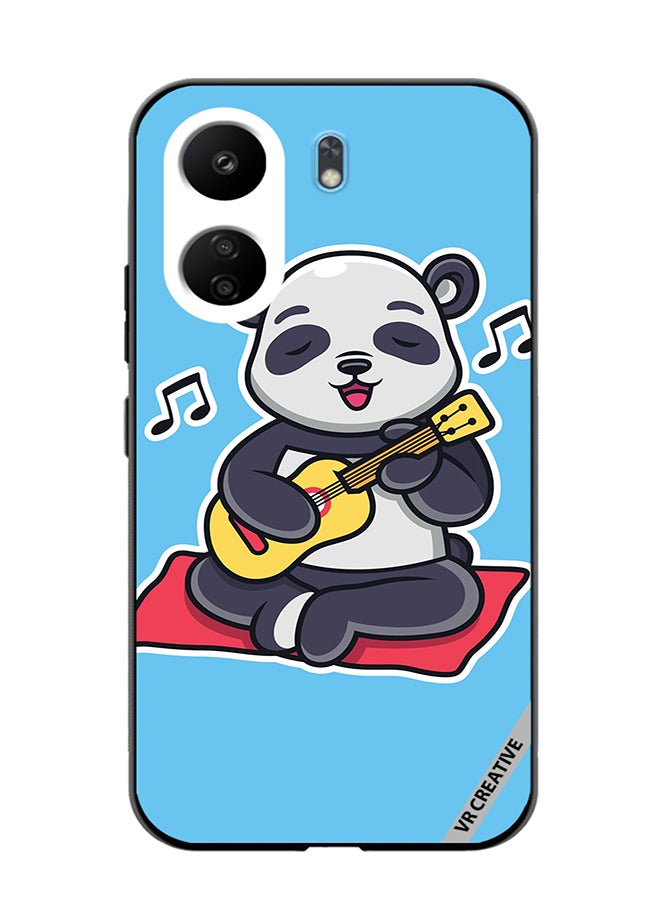 VR CREATIVE Protective Case Cover For Xiaomi Redmi 13C Panda Playing Music Design Multicolour - Image 1