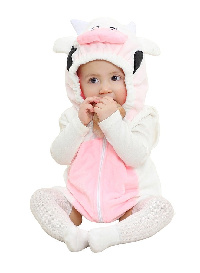 Newborn Baby Hooded Rompers Unisex Jumpsuit Pajamas Baby Boys and Infant Girls Animal Costume for Infant 0-24 Months - Image 2
