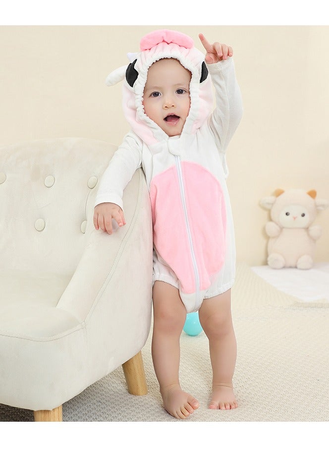 Newborn Baby Hooded Rompers Unisex Jumpsuit Pajamas Baby Boys and Infant Girls Animal Costume for Infant 0-24 Months - Image 4