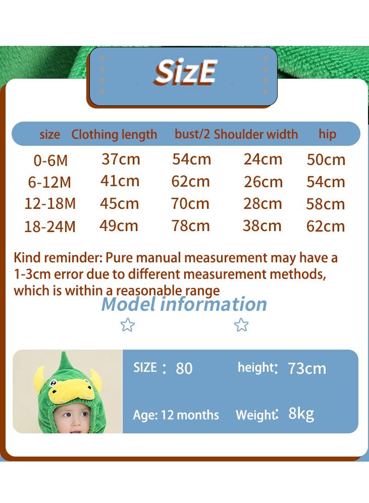 Newborn Baby Hooded Rompers Unisex Jumpsuit Pajamas Baby Boys and Infant Girls Animal Costume for Infant 0-24 Months - Image 5