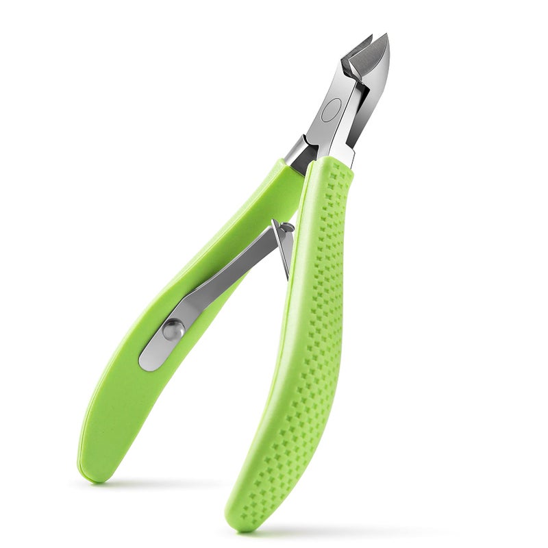 FVION Cuticle Clippers Small Cuticle Trimmer Rubber Coated Handle Manicure Tools Full Jaw Cuticle Cutter for Nails 9mm