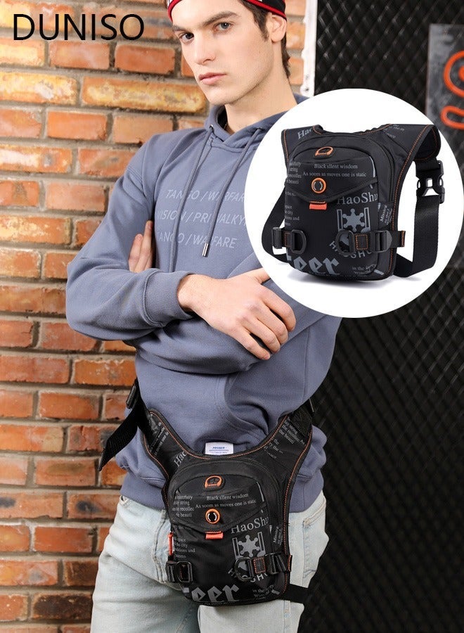 DUNISO Multifunction Drop Leg Bag For Men and Women Panel Utility Waist Bag Shoulder Bag Crossbody Bag For Cycling Hiking Travelling Pouch Pack Waistpack For Outdoor Sports - Image 2