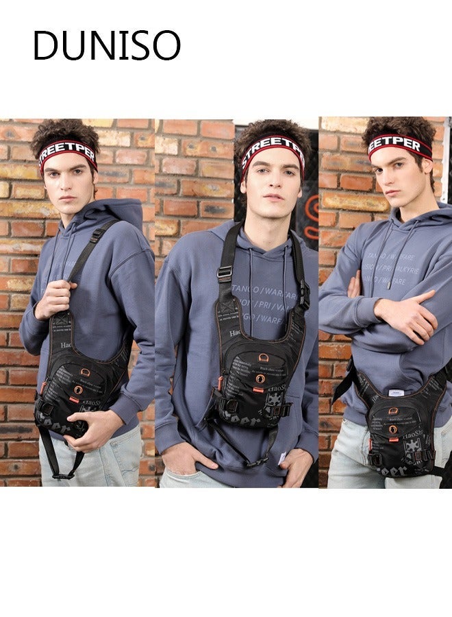 DUNISO Multifunction Drop Leg Bag For Men and Women Panel Utility Waist Bag Shoulder Bag Crossbody Bag For Cycling Hiking Travelling Pouch Pack Waistpack For Outdoor Sports - Image 4