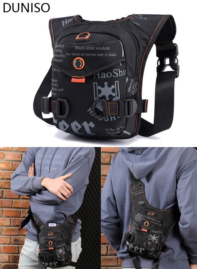 DUNISO Multifunction Drop Leg Bag For Men and Women Panel Utility Waist Bag Shoulder Bag Crossbody Bag For Cycling Hiking Travelling Pouch Pack Waistpack For Outdoor Sports - Image 1