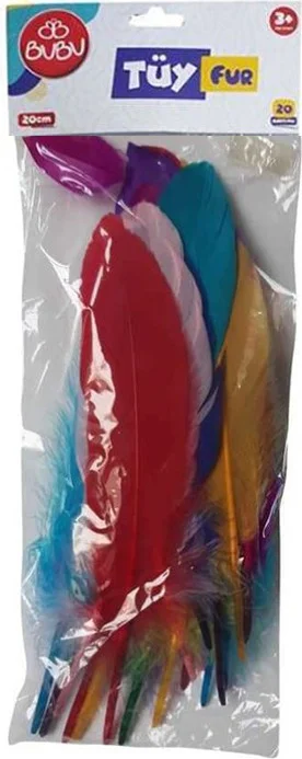 BUBU Mixed Color Feather 20 Pieces 20CM Set of 3