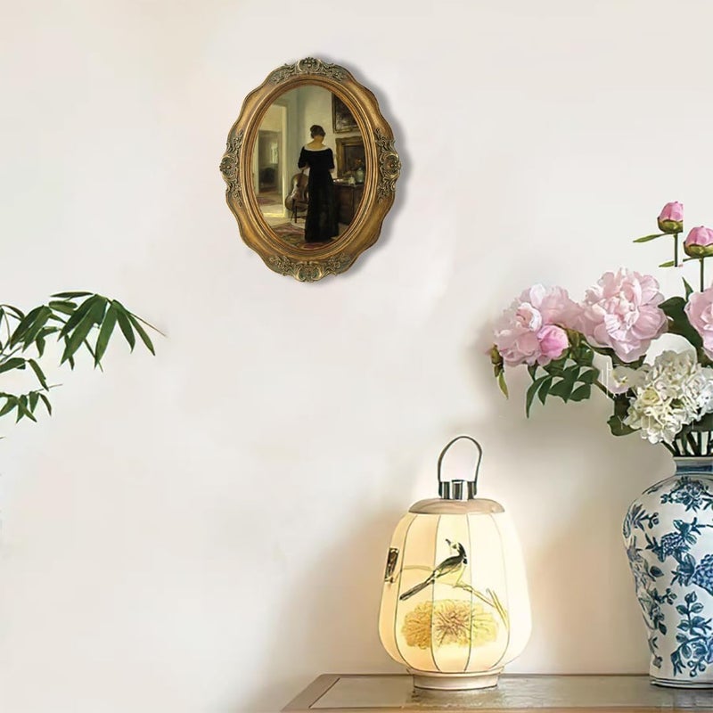 SIKOO Vintage Picture Frames 5x7 Oval Picture Frame Tabletop and Wall Mount Antique Picture Frame with High Definition Glass Front,Oval Wall Art, Bronze Gold - Image 5