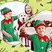 Geyoga Kids Christmas Elf Costume Outfits Include Hat Shoes and Other Accessories for Toddler Xmas CosplayGreenExtra Small - Image 4