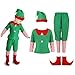 Geyoga Kids Christmas Elf Costume Outfits Include Hat Shoes and Other Accessories for Toddler Xmas CosplayGreenExtra Small - Image 2