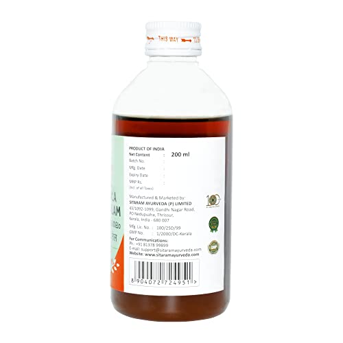 Sitaram Ayurveda Chandanabala Lakshadi Thailam | Ayurvedic Abhyanga Oil with Sesame Base | Cooling & Skin Soothing Care | Body Massage & Daily Wellness Use | 200 ml - Image 2