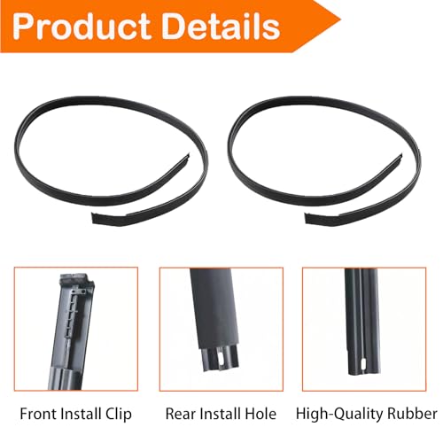 MIYIMORE 2Pcs Roof Drip Molding Weatherstrip Fit for Toyota Tundra CrewMax Cab 2007-2021, Left & Right Side Roof Trim Seal Kit Replace 75552-0C060 75551-0C060(Not Fit Double Cab) - Image 4