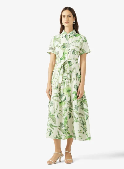 sachin and babi light blue dress Black Floral Ella Midi Dress