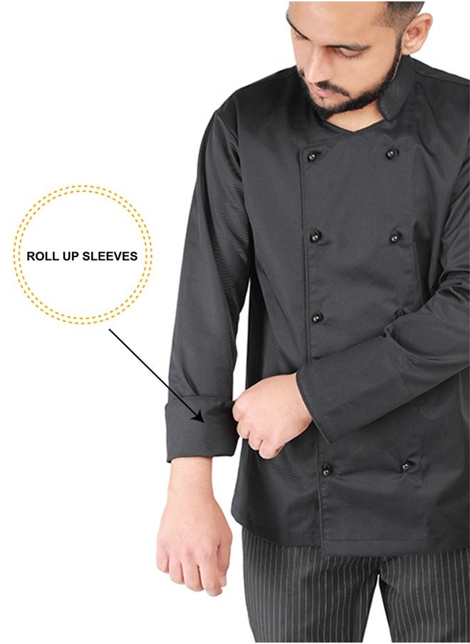 Chef jacket coat with black pearl buttons breathable cotton washable and wearable durable - pzsku/ZFEC0E1CCDF07BDAFAA82Z/45/_/1696849951/92da73a9-a7f1-4fda-94f8-aa7ea00824b4