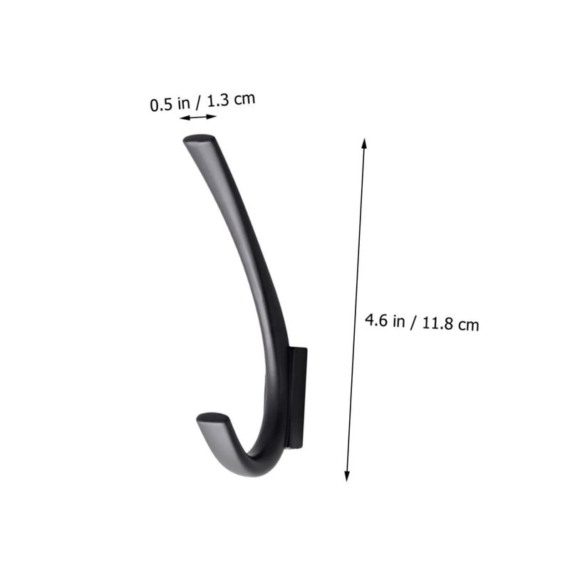 Zinc Alloy Wall Hook Heavy Duty Storage Organizer for Coat Hat Towel Easy Install - Image 3