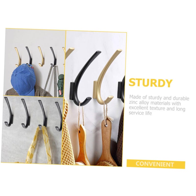 Zinc Alloy Wall Hook Heavy Duty Storage Organizer for Coat Hat Towel Easy Install - Image 4