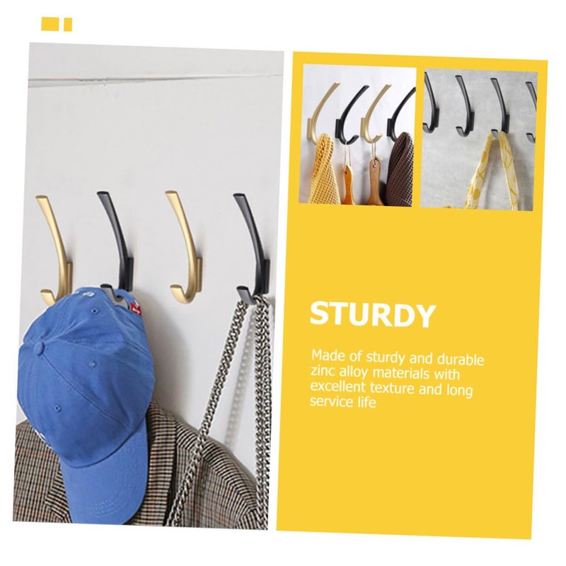 Zinc Alloy Wall Hook Heavy Duty Storage Organizer for Coat Hat Towel Easy Install - Image 5