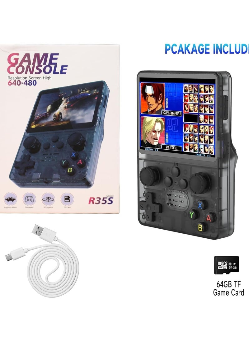 General - Retro Handheld Gaming Console, Portable Pocket Gaming Console, 3.5-inch IPS Screen, 64G TF Card, Built-in 15+ Emulators and 5000+ Classic Games, Video Gaming Console with Linux OS and 3500mAh Battery - Image 1