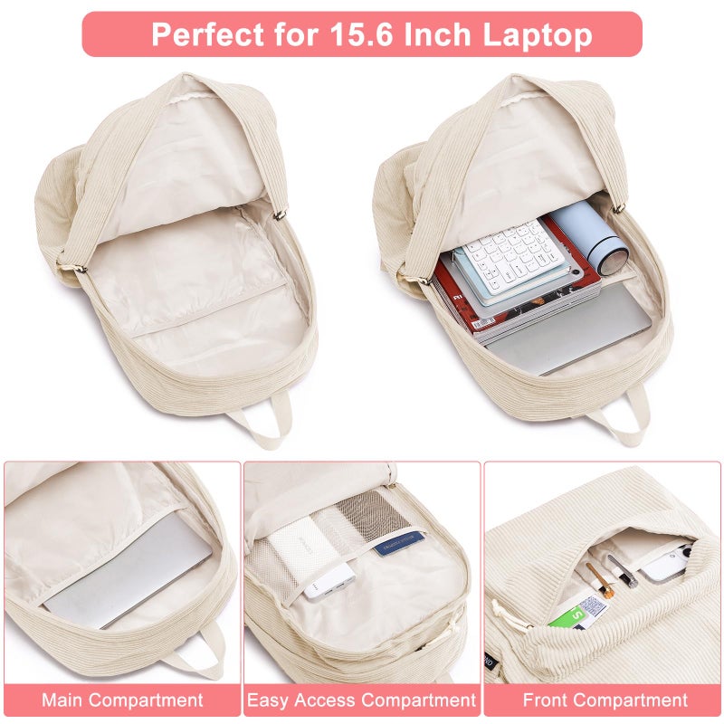 ZUBOND Backpack for School Girls and Boys, Lightweight School Bookbag for Teens, College Students Women & Men, Cute Large Laptop Backpack Fits 15.6 Inch Notebook (Machine Washable) - Image 4