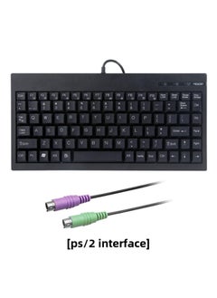 Industrial Cabinet Keypad Industrial Cnc Machine Tool PS2 Round Port Usb Equipment Special Anti-interference Anti-static Ultra-thin-Color:C-59BPS/2 Keyboard Black