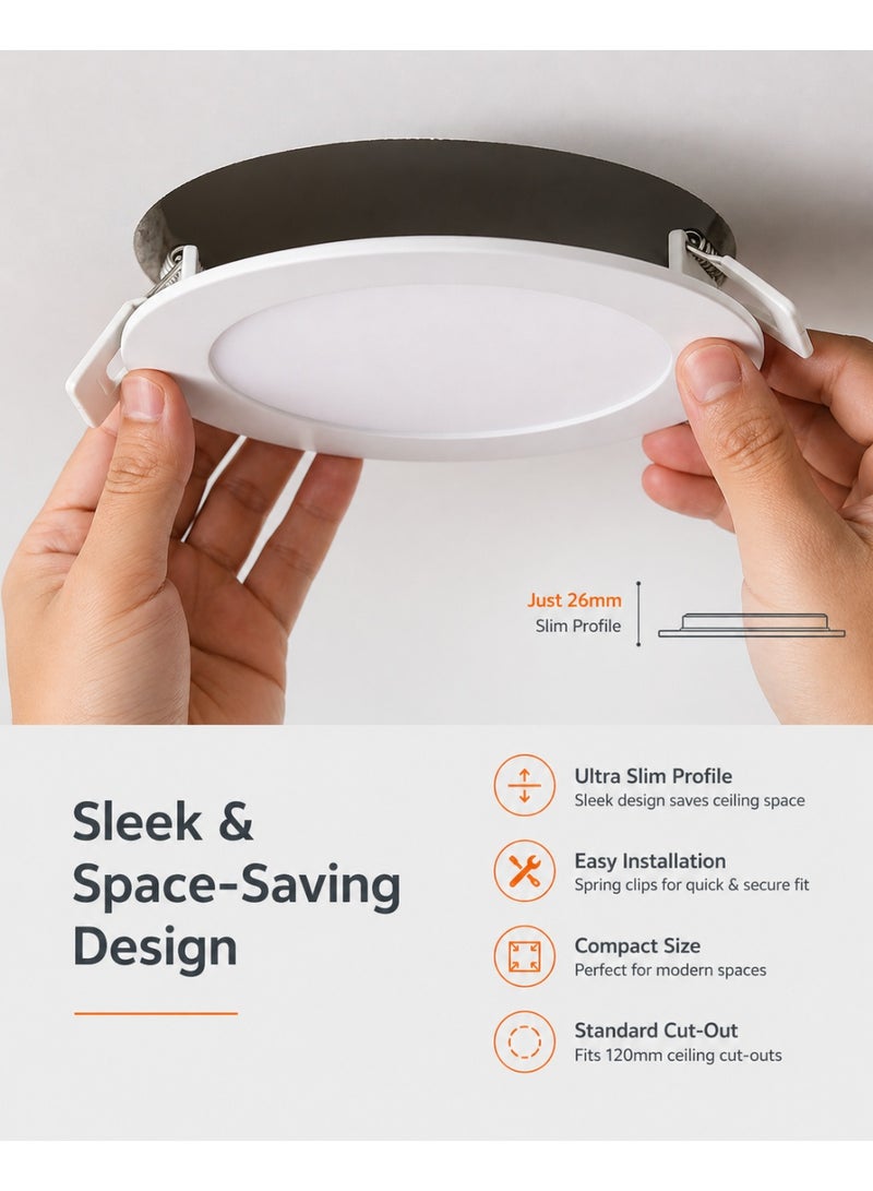Ledvance LED Slim Downlight 9W 6500K 120mm Round Ceiling Light - Image 1