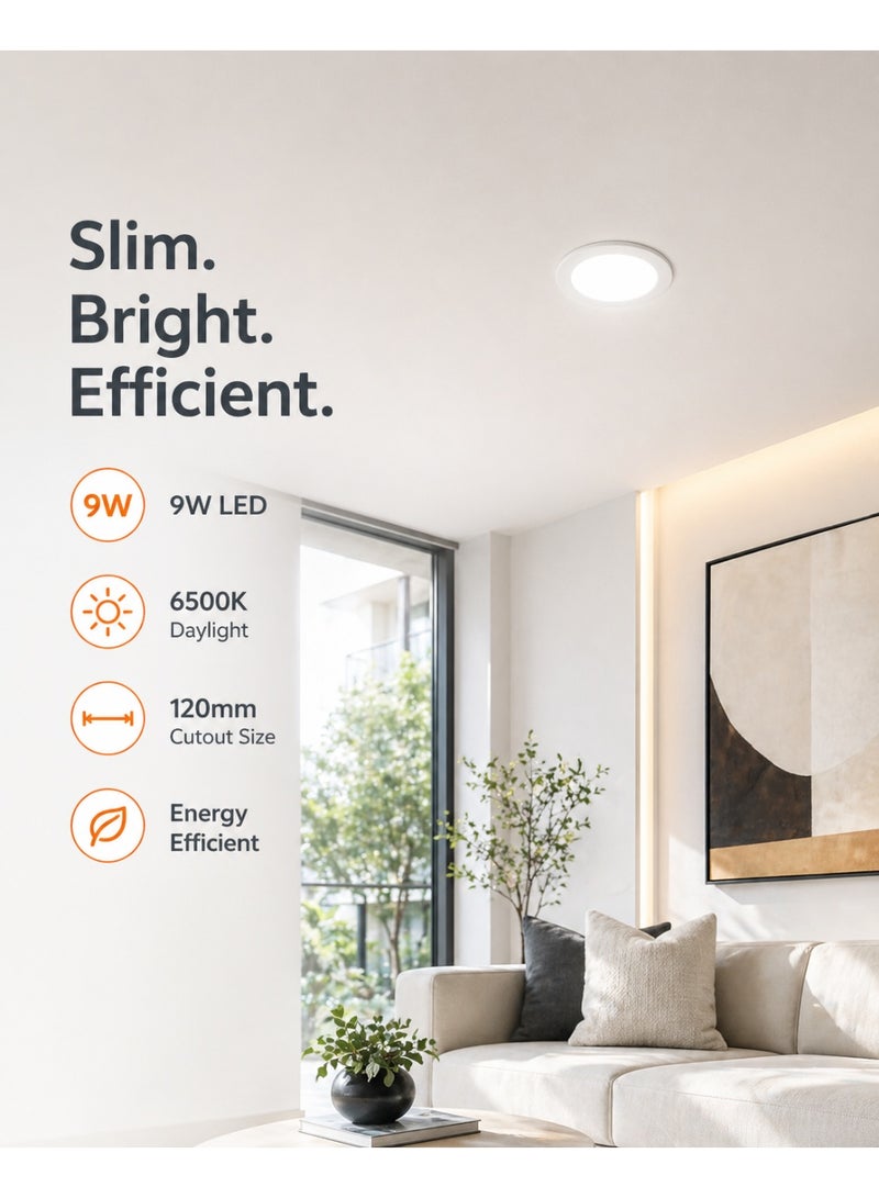 Ledvance LED Slim Downlight 9W 6500K 120mm Round Ceiling Light - Image 4